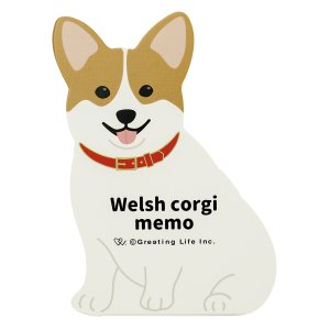 画像2: アニマルダイカットメモ　コーギー