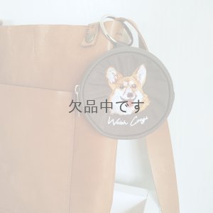 画像5: コーギー刺繍丸ポーチ