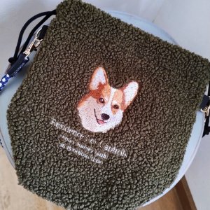画像3: ボア刺繍コードショルダー　コーギー