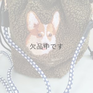 画像2: ボア刺繍コードショルダー　コーギー