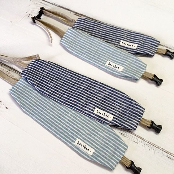 画像4: ［bee+bee］クールカラー ダブルガーゼヒッコリー（保冷剤２個付き） (4)